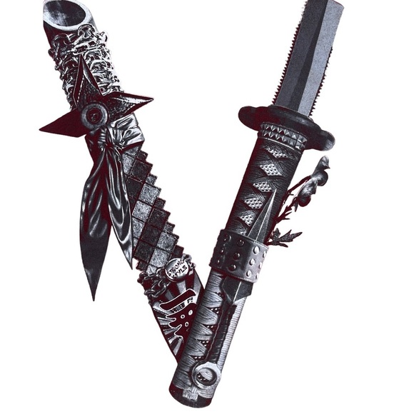 Red sleeveless crewneck tee‎ WWE Shinsuke Nakamura katana graphic. 100% cotton. - Picture 6 of 6